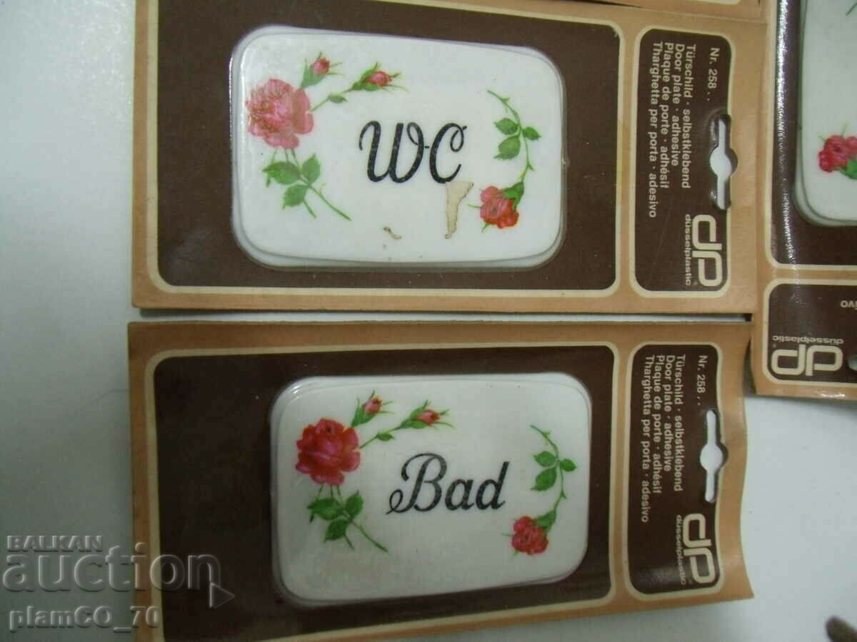 № * 6251 four old plates - Bad, WC with price 15.00 BGN | € 7.67