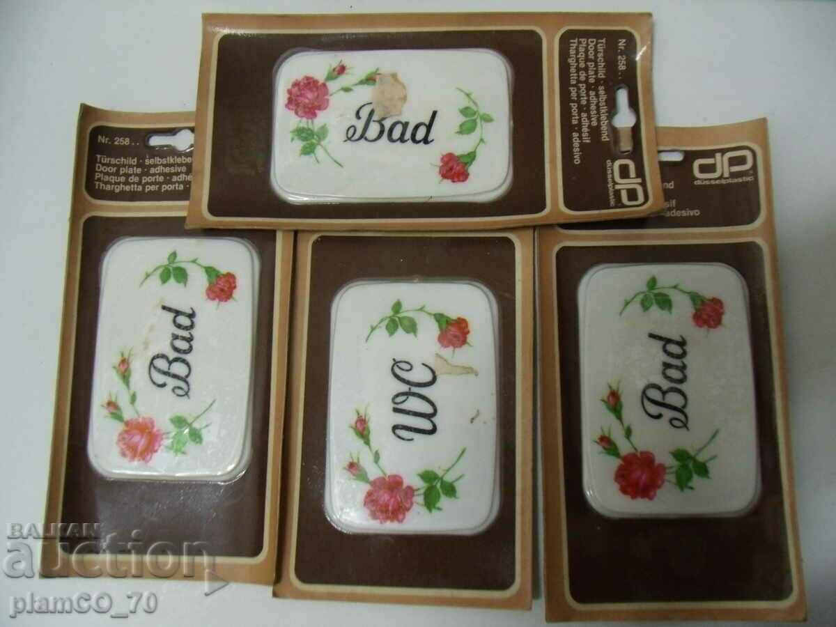 Auction  № * 6251 four old plates - Bad, WC