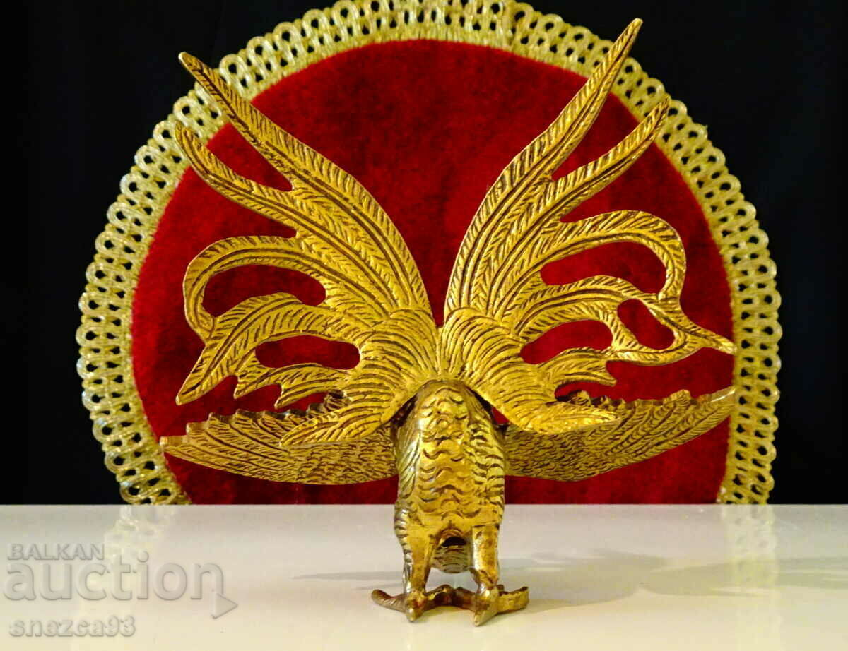 Bronze statuette Rooster with ruby eyes. - 6