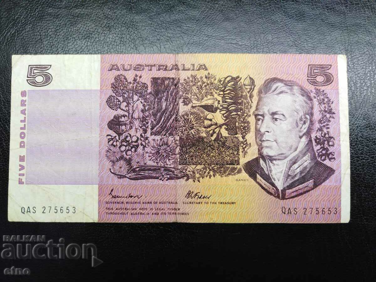 5 DOLLARS 1974-91 Australia, banknote