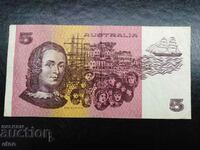 5 ДОЛАРА 1974-91 г. Австралия , банкнота