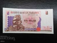 5 DOLLARS 1997 ZIMBABWE, banknote