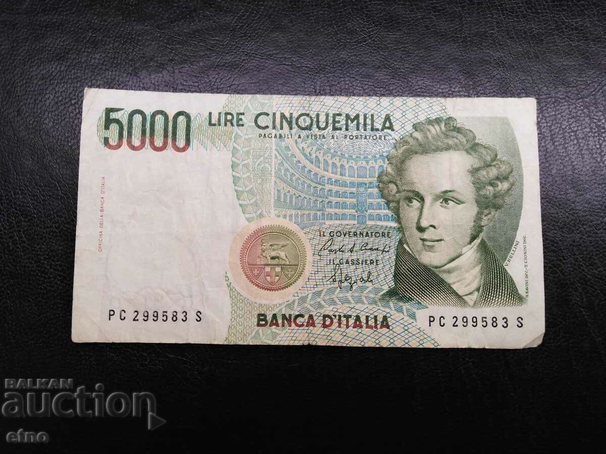 £ 5,000 1985 ITALY, banknote
