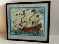 PICTURE REPRODUCTION SHIPS GREAT GEOGRAPHICAL DISCOVERIES FRAMEWORK