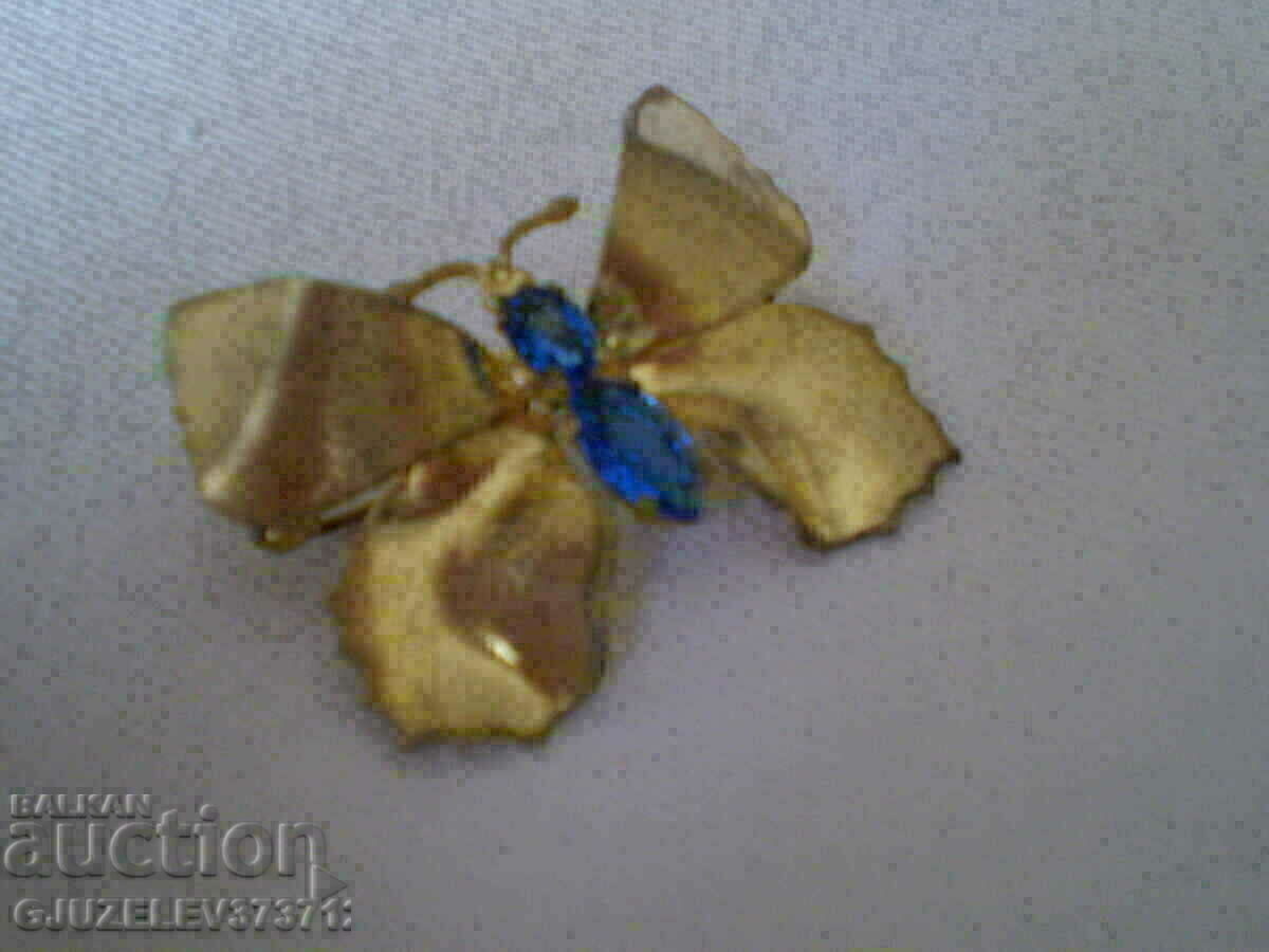 BUTTERFLY BROUGHT WITH BLUE CRYSTAL - 7 BUTTERFLY BROUGHT WITH BLUE CRYSTAL - 7