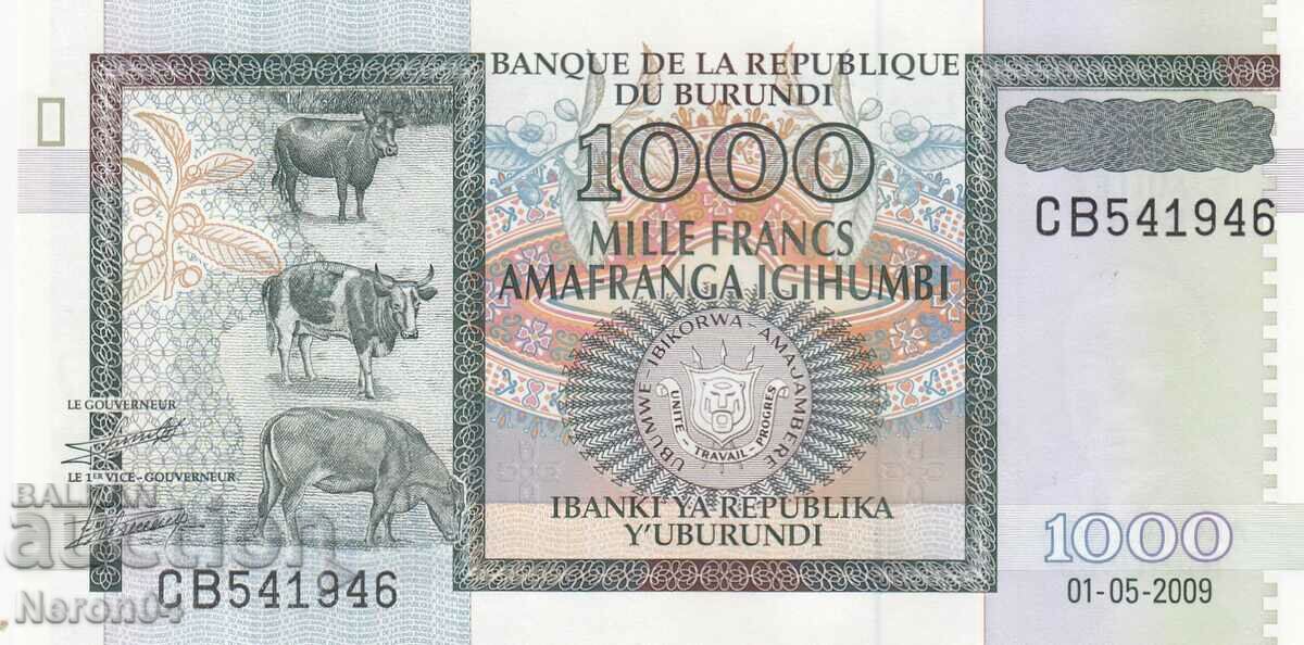 1000 φράγκα 2009, Μπουρούντι
