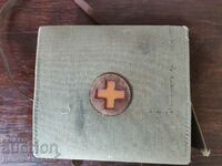 Old medical bag, Red Cross - Complete set!