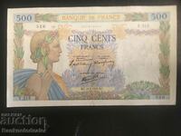 France 500 Francs 1940 Pick 95a Ref 0520