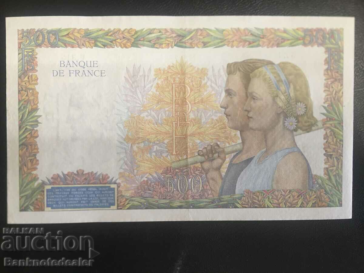 France 500 Francs 1940 Pick 95a Ref 0521 with price 110.00 BGN | € 56.24 France 500 Francs 1940 Pick 95a Ref 0521 with price 110.00 BGN | € 56.24