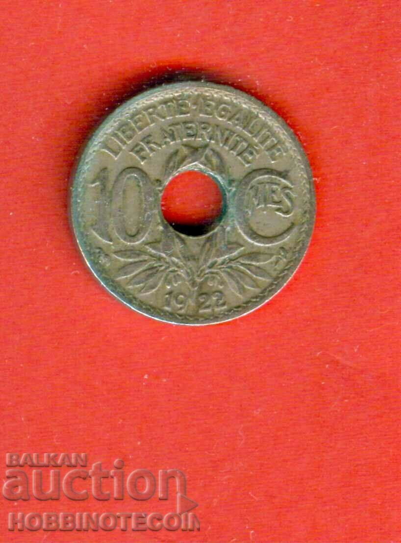 FRANCE 10 Centima issue - 1922