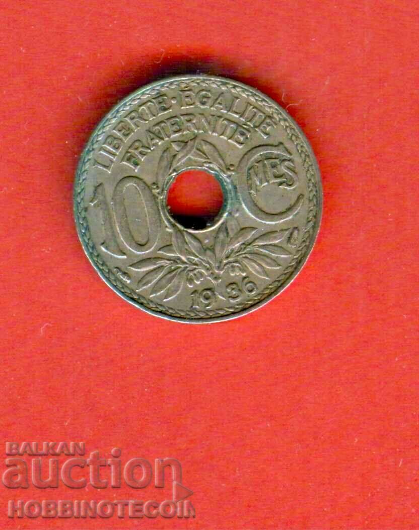 FRANCE 10 Centima issue - 1936