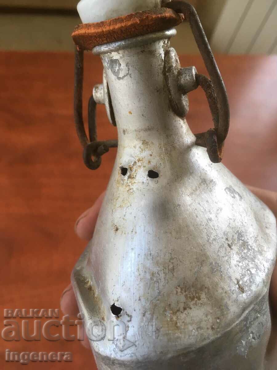 STICLA ALUMINIU PERFUNATA CU BANDA VECHE DE PORCELAN - 6