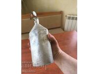 BOTTLE ALUMINUM PUNCHED WITH OLD PORCELAIN TAPE
