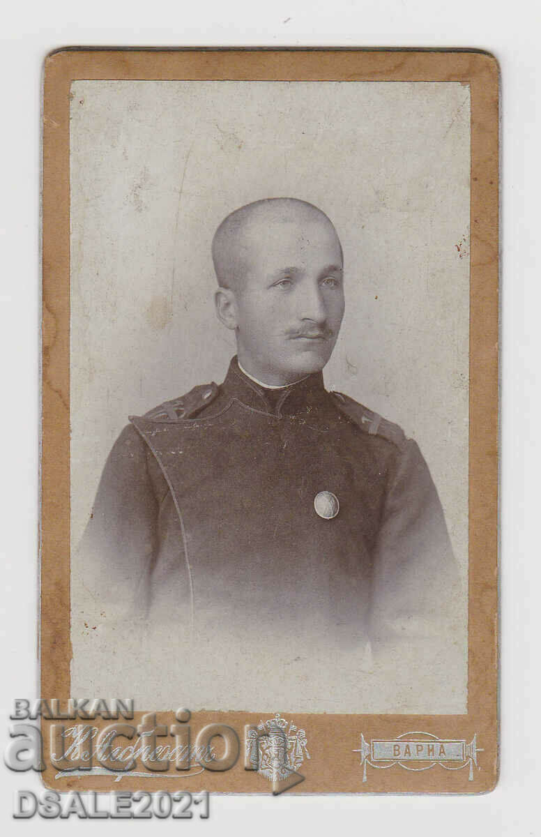 Foto din 1900 Varna Albrecht uniformă de soldat fotografiere