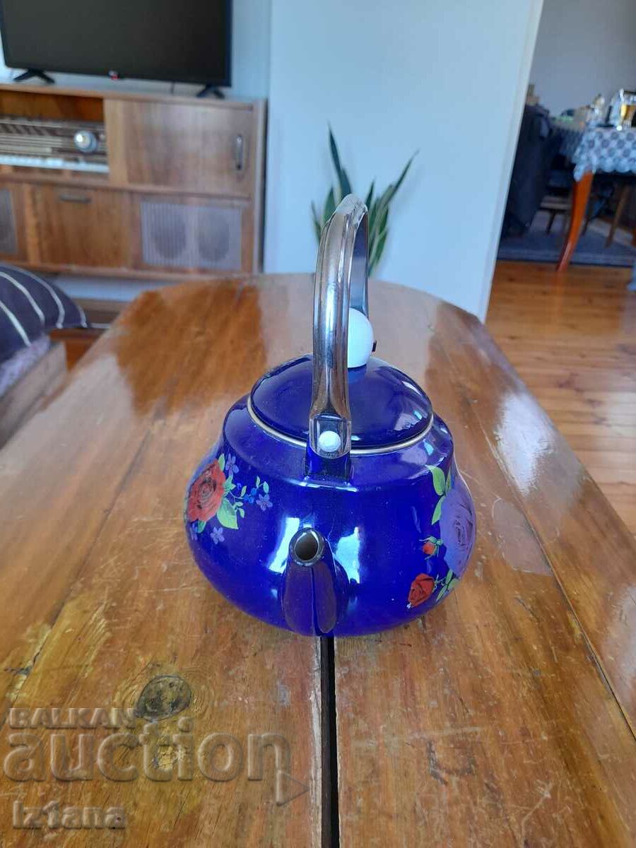 Old enamel teapot with price 30.00 BGN | € 15.34 Old enamel teapot with price 30.00 BGN | € 15.34