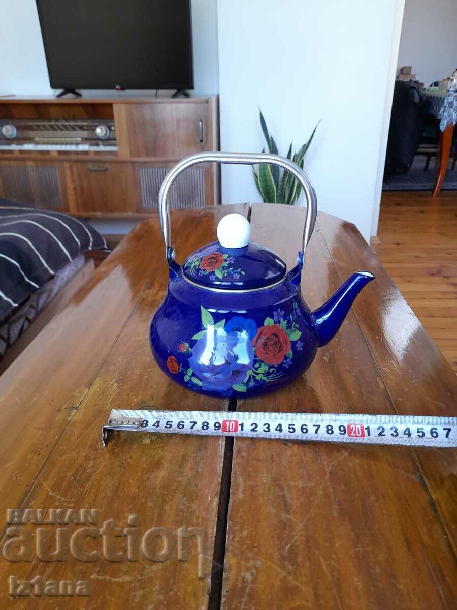 Auction Old enamel teapot Auction Old enamel teapot
