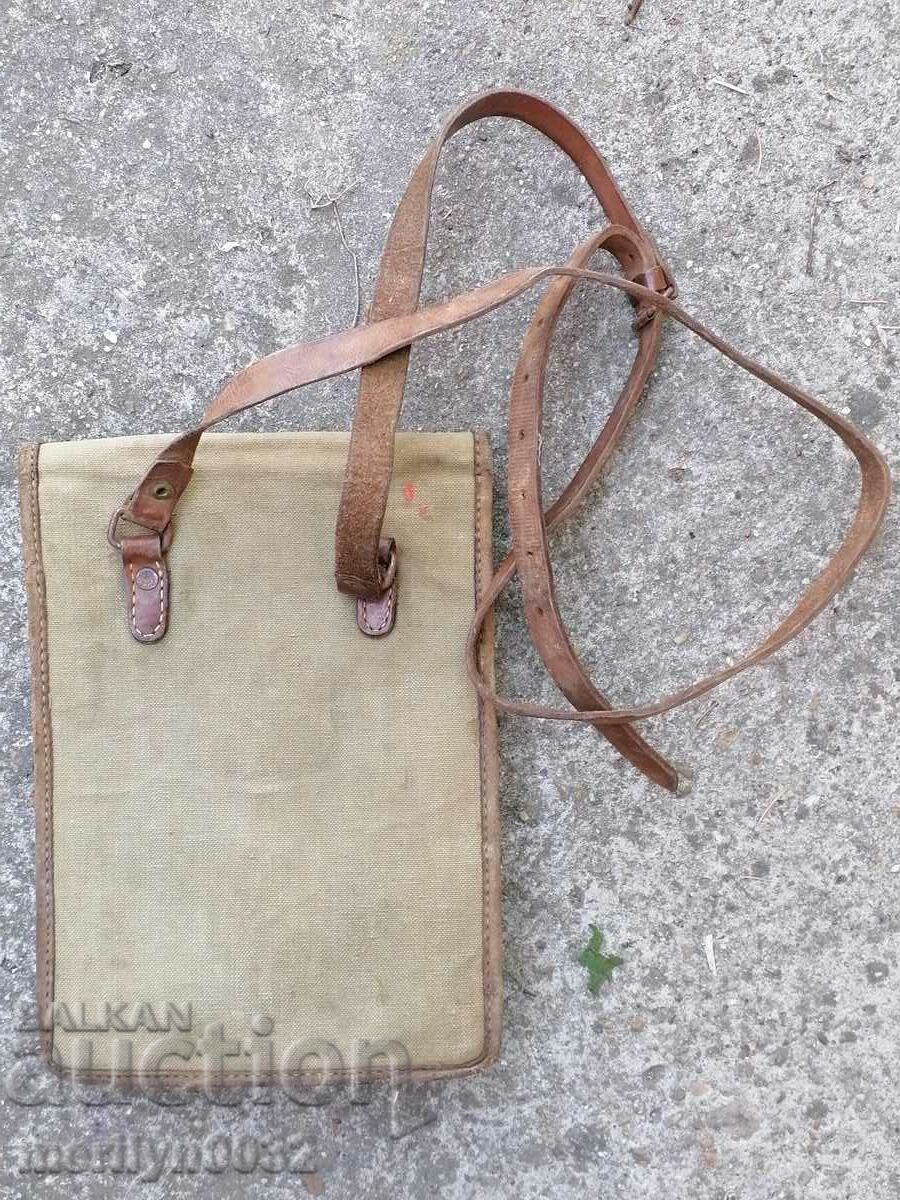 Delivery of Tarpaulin commander's bag World War II WW2 Delivery of Tarpaulin commander's bag World War II WW2