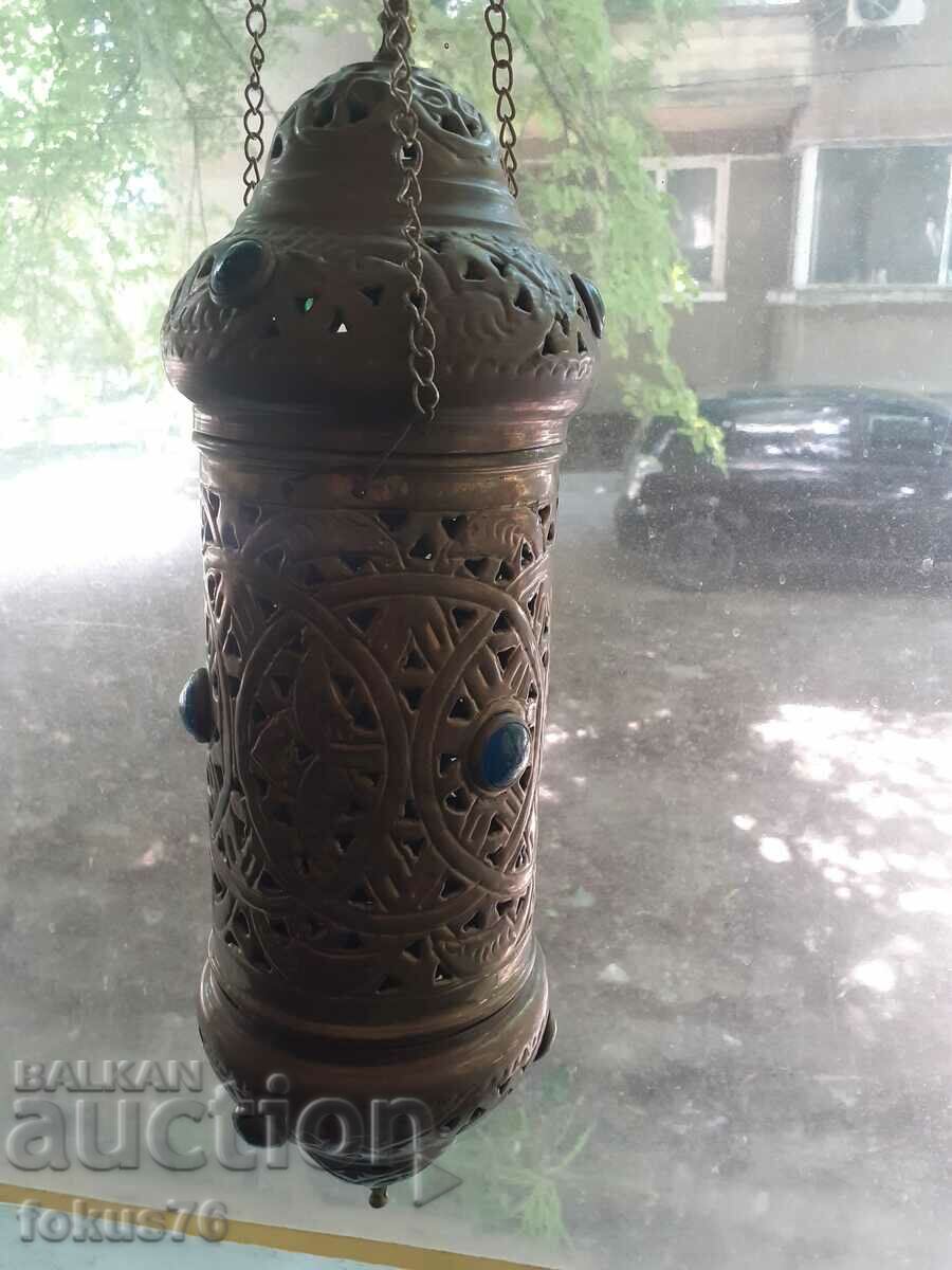 Τεράστιο κρεμαστό ορειχάλκινο φανάρι πολυελαίου με τιμή 140.00 BGN | € 71.58