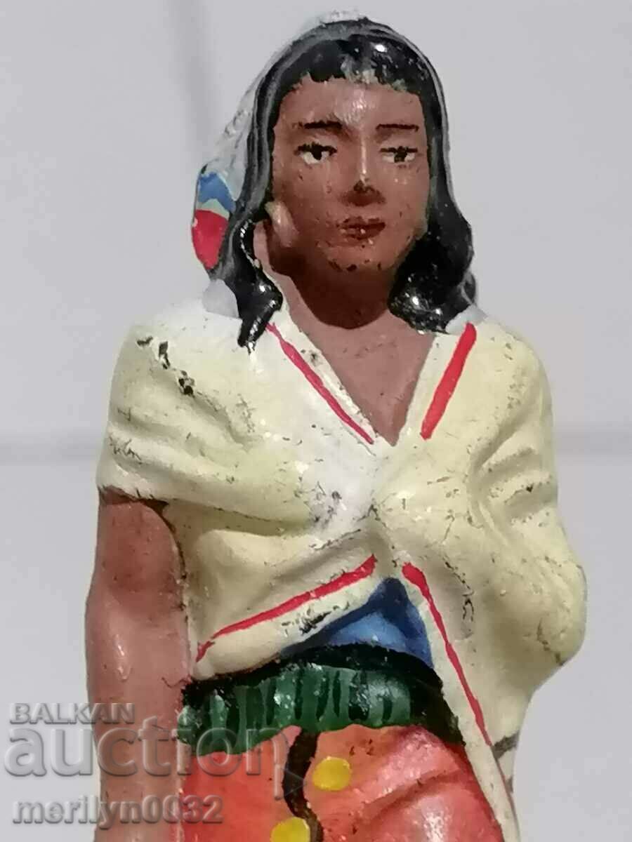 Индианска фигура керамика LINEOL Germany 30-те год пластика