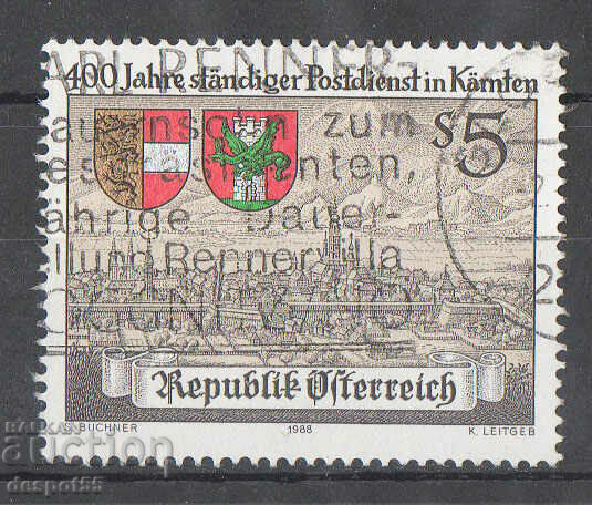 1988. Австрия. 400 год. на пощенските услуги в Каринтия.