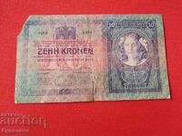 Old banknote "ZEHN KRONEN" WIEN 1904