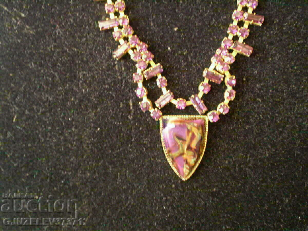 old necklace necklace stone and Czech purple crystal with price 119.00 BGN | € 60.84 old necklace necklace stone and Czech purple crystal with price 119.00 BGN | € 60.84