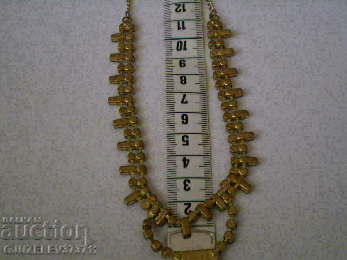 old necklace necklace stone and Czech purple crystal - 5 old necklace necklace stone and Czech purple crystal - 5