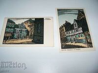 Două cărți poștale vechi germane, art