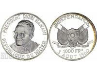 Niger 1000 de franci 1960 Aniversarea independenței argint UNC