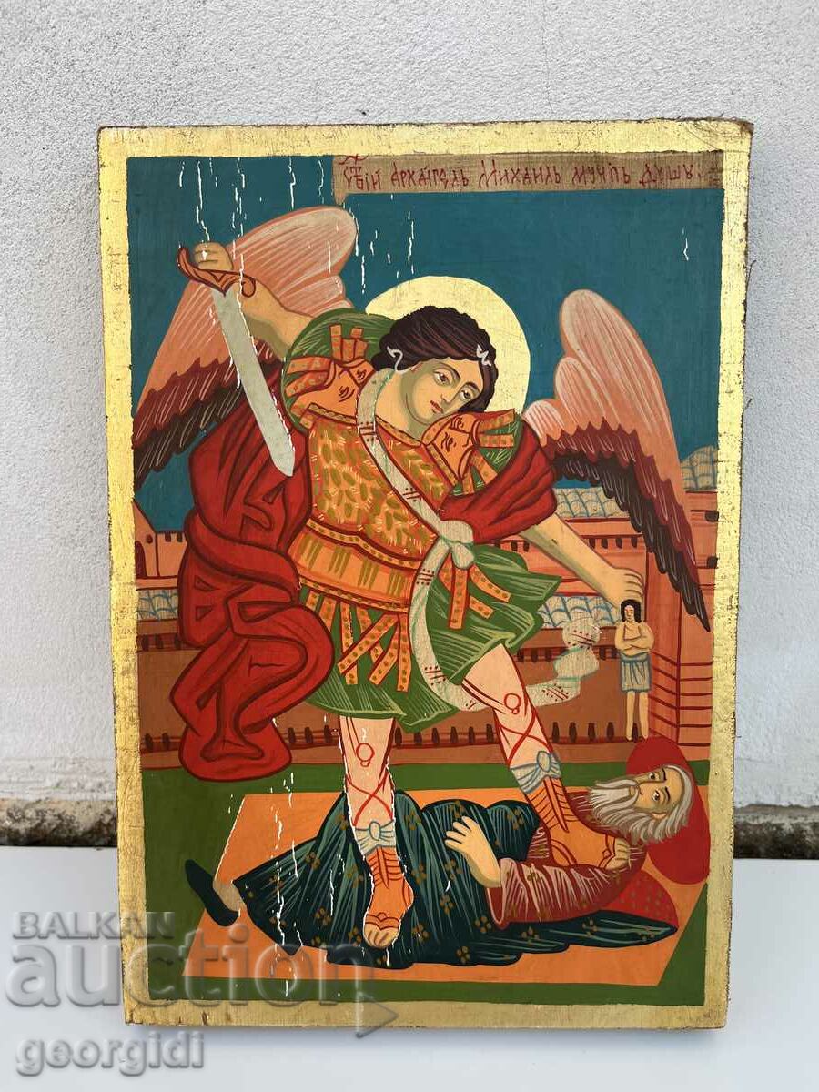Icoana pictata manual a Sf. Arhanghelul Mihail. №2379