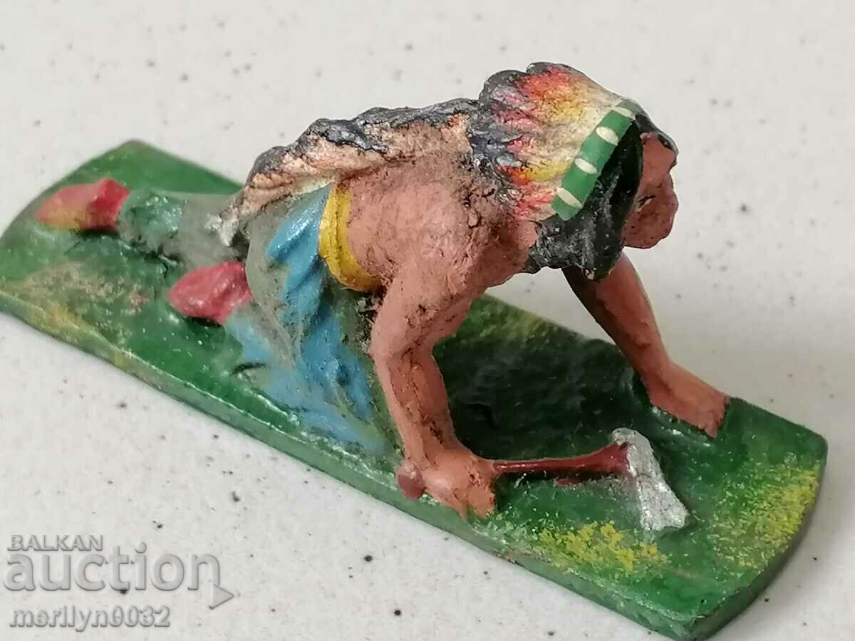 Индианска фигура ELASTOLIN Germany 20-30год пластика - 6 Индианска фигура ELASTOLIN Germany 20-30год пластика - 6