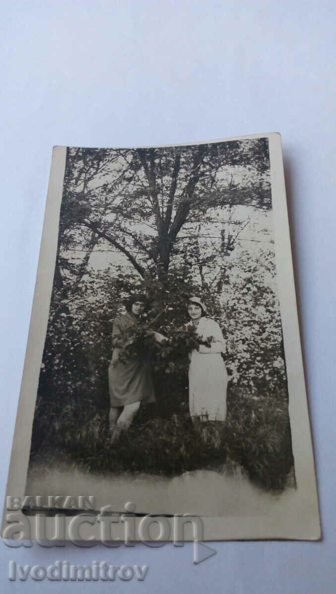 Photo Two young girls by the river 1930