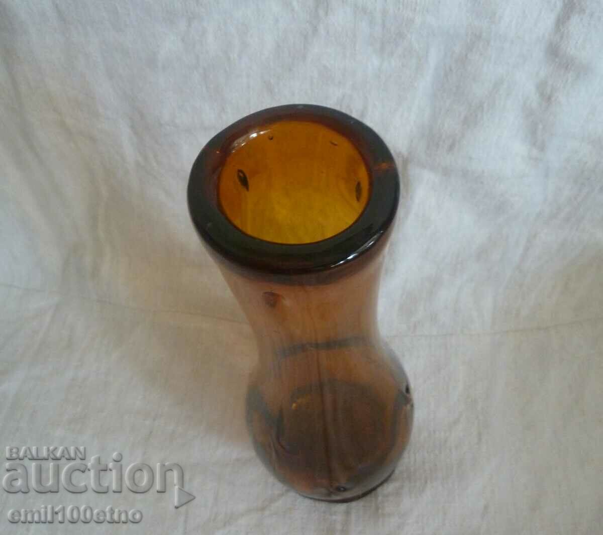 Vase handmade from thick stained glass with price 10.00 BGN | € 5.11