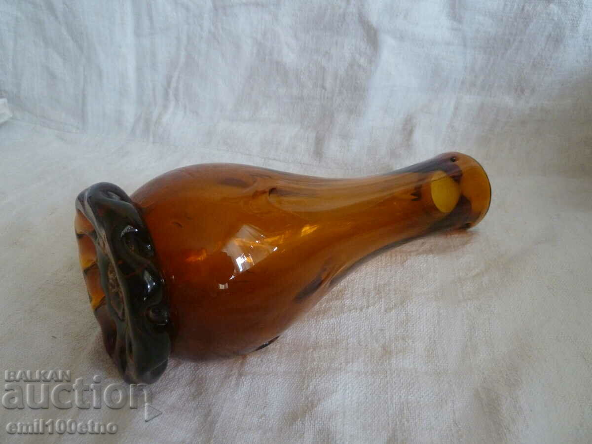 Vase handmade from thick stained glass - 5