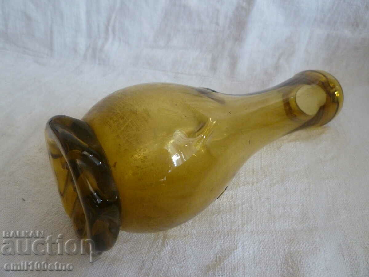 Vase handmade from thick stained glass - 6