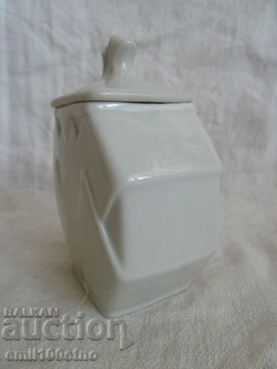 Auction Spice box Cinnamon - old Bulgarian porcelain Kitka Auction Spice box Cinnamon - old Bulgarian porcelain Kitka
