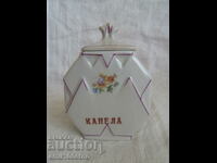 Кутия за подправки Канела - стар български порцелан Китка