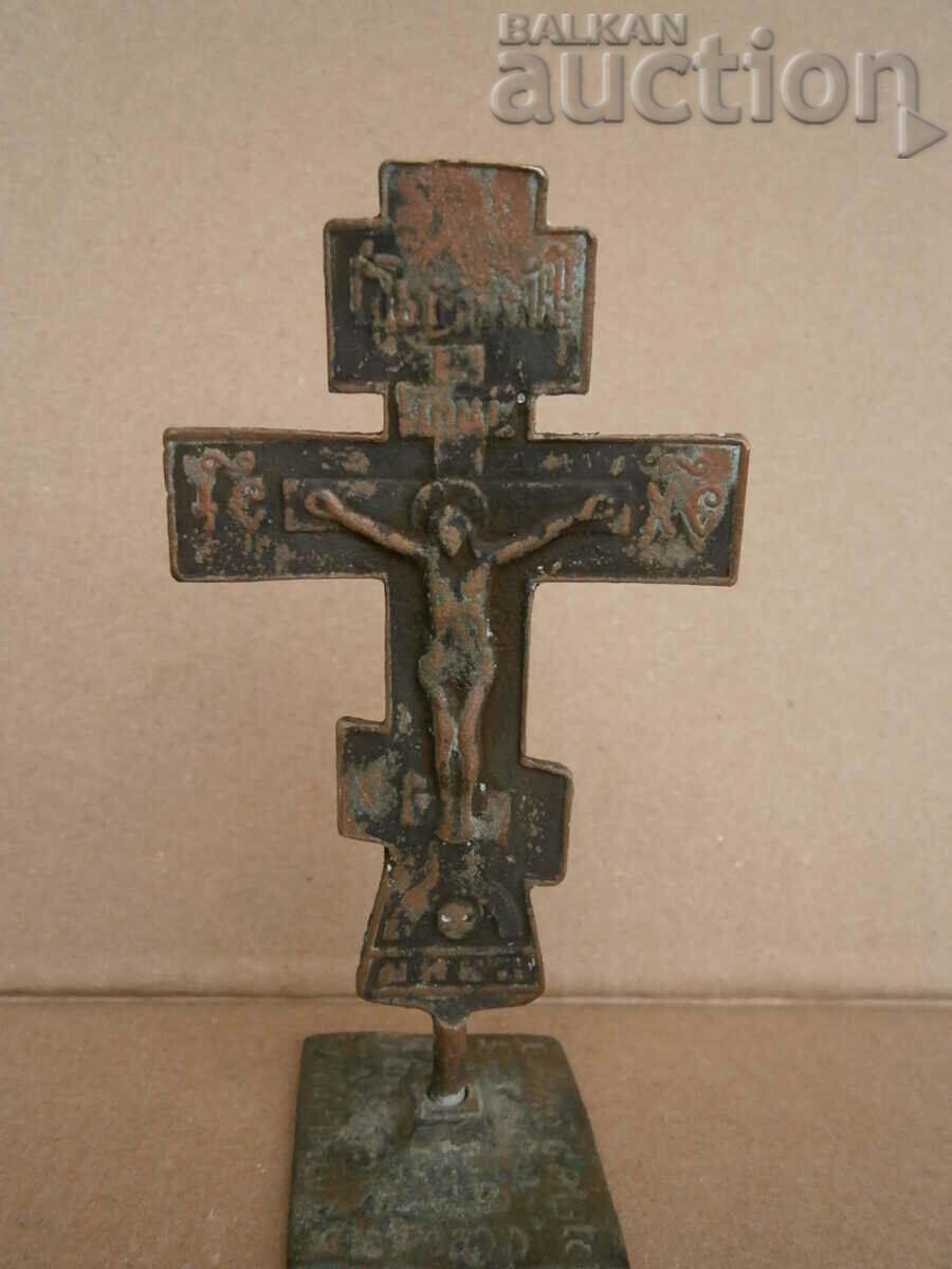 Antique bronze cross prosphora seal with price 85.00 BGN | € 43.46 Antique bronze cross prosphora seal with price 85.00 BGN | € 43.46