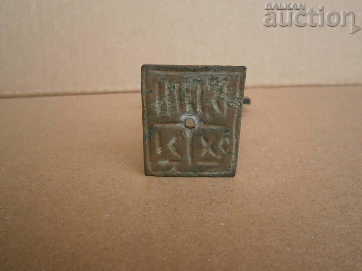 Delivery of Antique bronze cross prosphora seal Delivery of Antique bronze cross prosphora seal