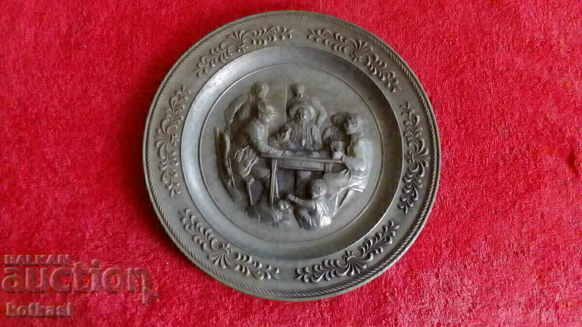 Metal wall plate Germany Rifle Men Dog