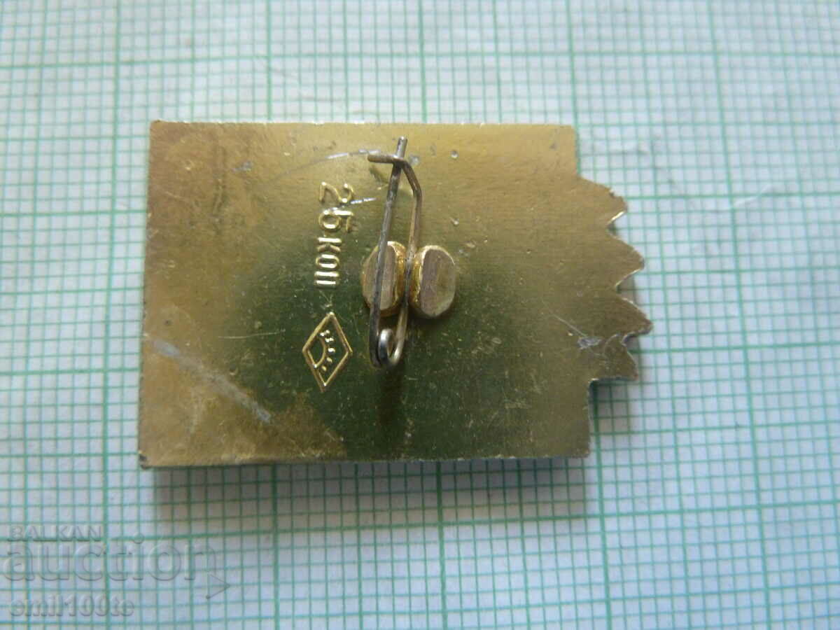 Delivery of Badge - Komsomolsk 40 years 1932 - 1972 Delivery of Badge - Komsomolsk 40 years 1932 - 1972