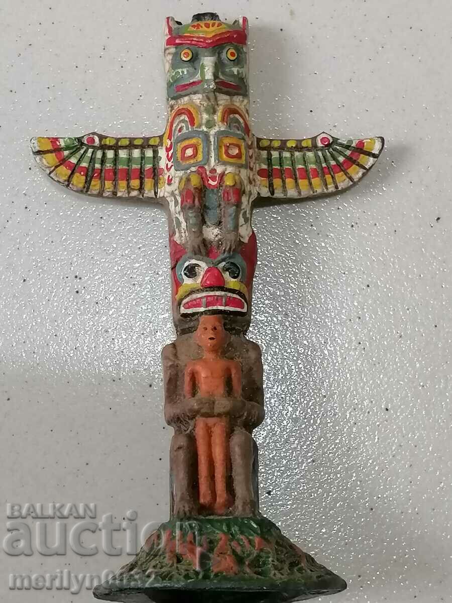 Auction Totem figure ELASTOLIN Germany 1930 elastolin toy Auction Totem figure ELASTOLIN Germany 1930 elastolin toy