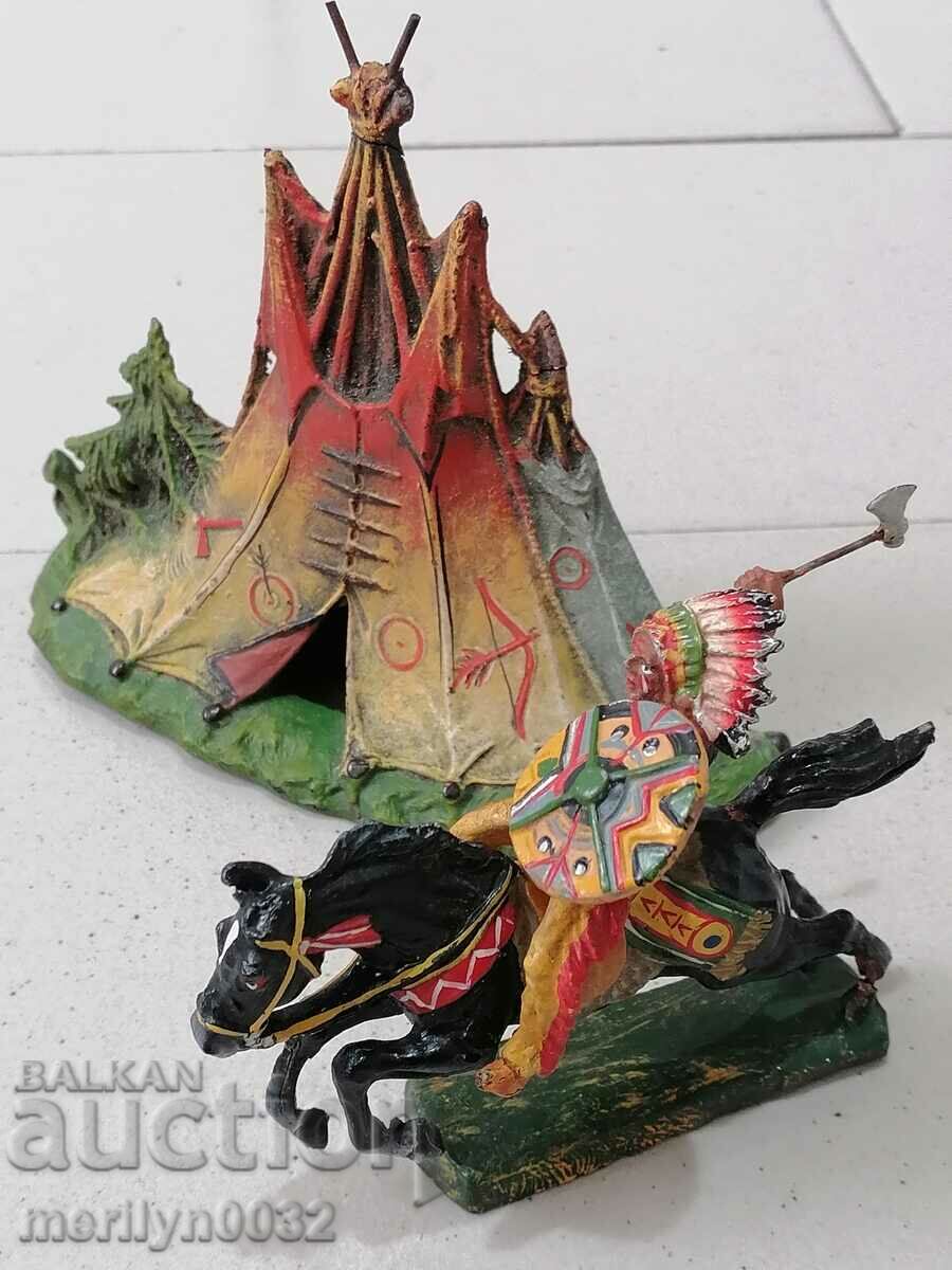 Wigwam figure ELASTOLIN Germany 1930 elastolin toy - 7 Wigwam figure ELASTOLIN Germany 1930 elastolin toy - 7