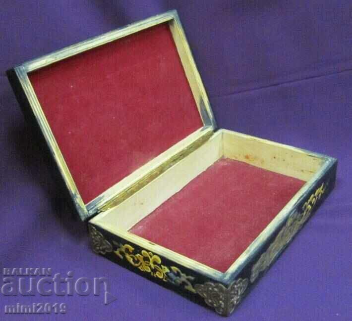 Delivery of 80s Russian Wooden Box with Bronze Hardware Delivery of 80s Russian Wooden Box with Bronze Hardware