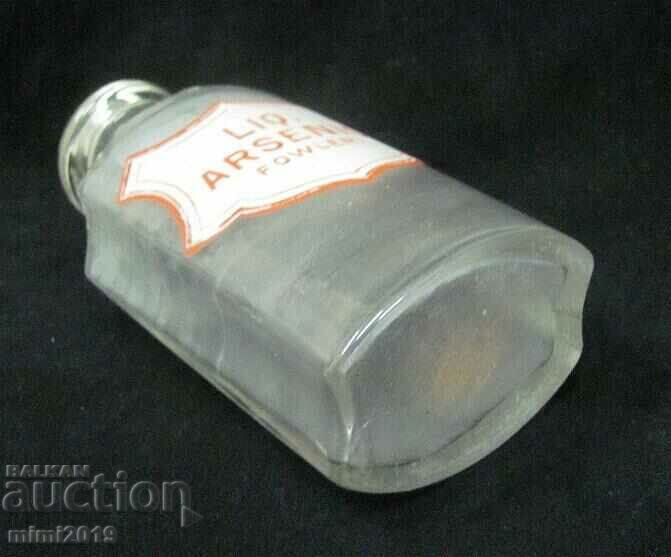 19 век Аптекарско Шише Емайлиран Етикет ARSENIC - 6 19 век Аптекарско Шише Емайлиран Етикет ARSENIC - 6