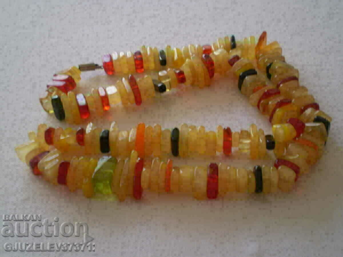 Auction USSR catalin necklace and amber Auction USSR catalin necklace and amber
