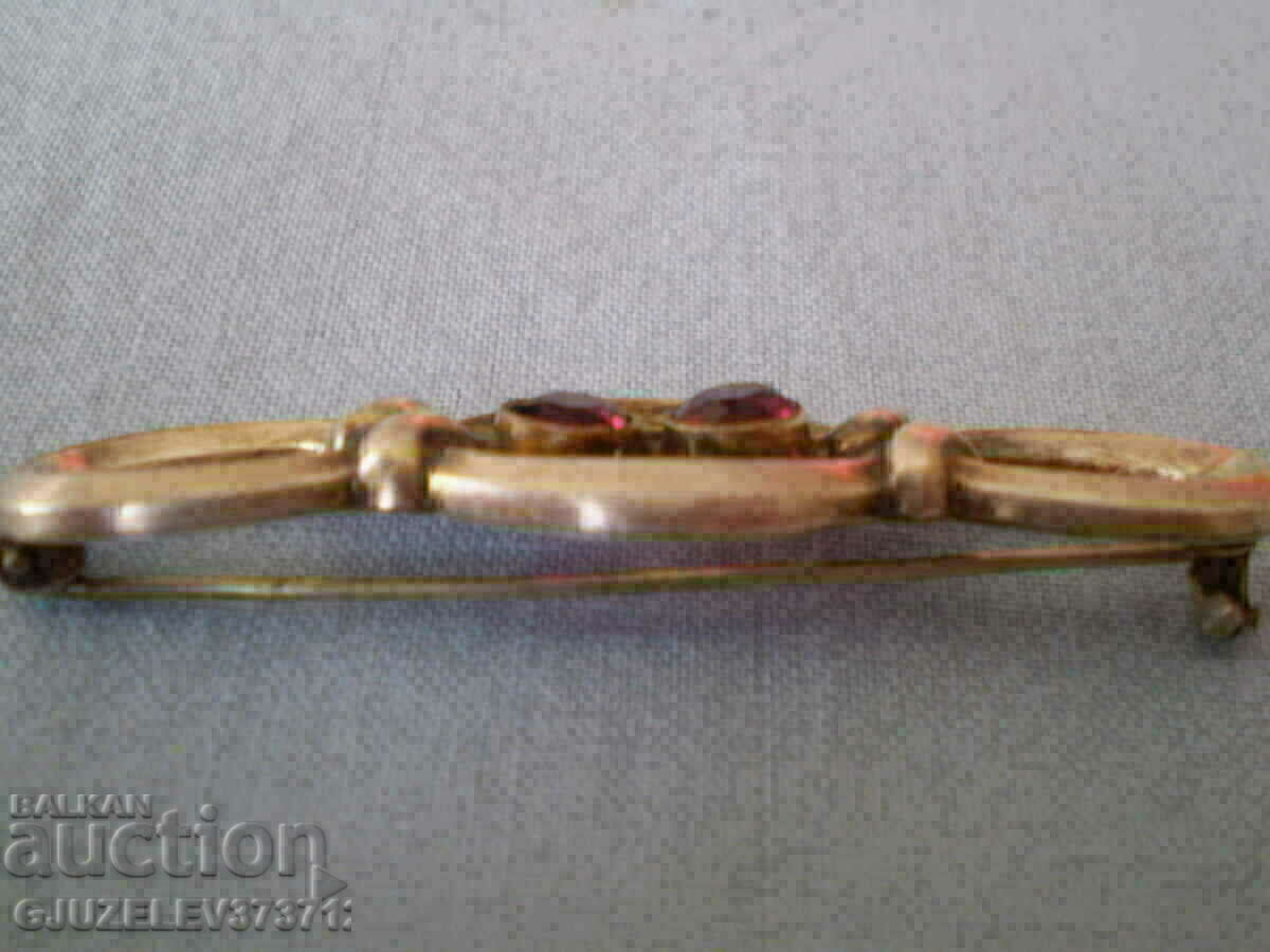 Silver brooch with rubies art deco 1930 - 5 Silver brooch with rubies art deco 1930 - 5