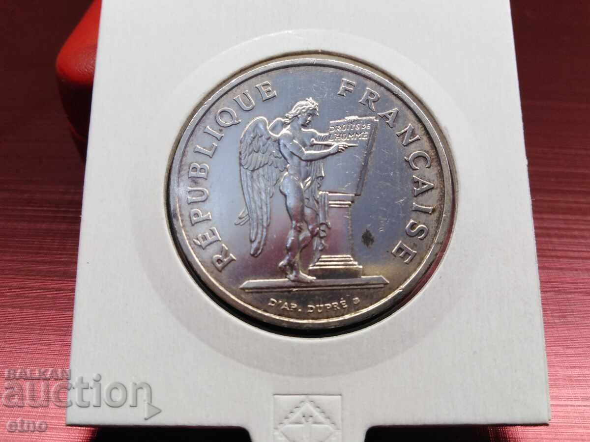 100 FRANCS,ФРАКА, ФРАНЦИЯ 1989,монета Сребро 0.900