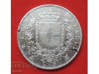 5 Lire 1869 M argint Italia