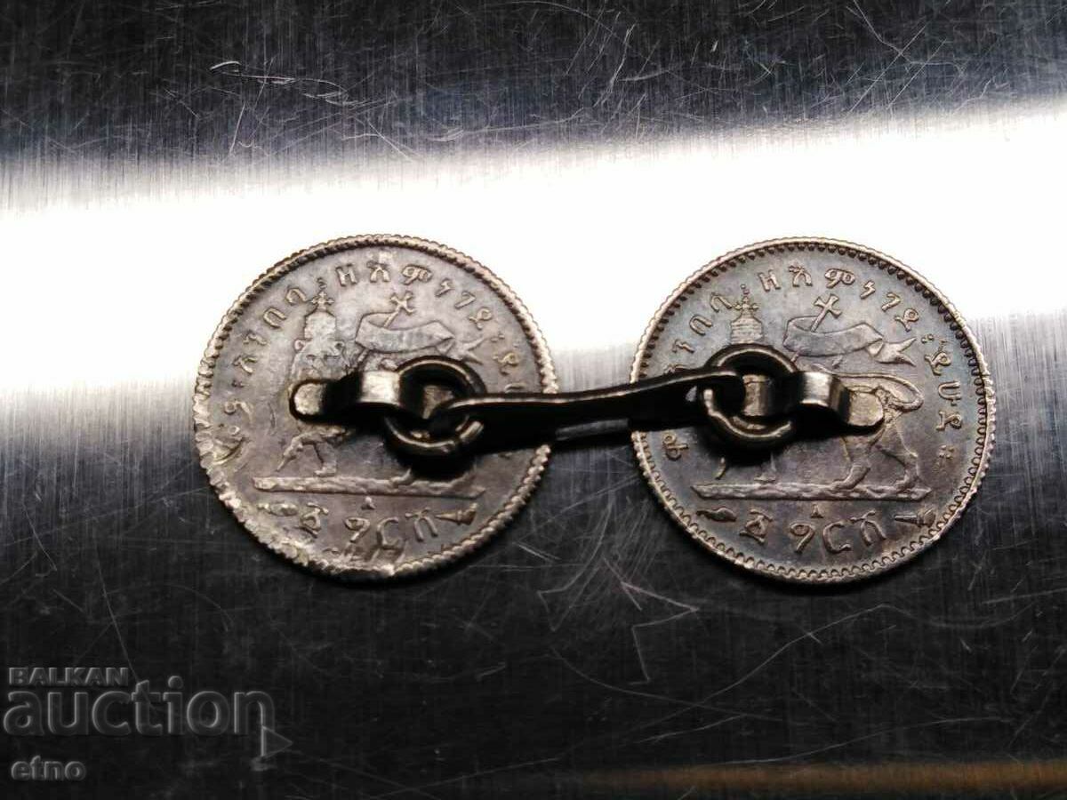 Δημοπρασία Ethiopia 2 x 1 Gersh 1899 Cuffed, Ασημί 0,835 Δημοπρασία Ethiopia 2 x 1 Gersh 1899 Cuffed, Ασημί 0,835